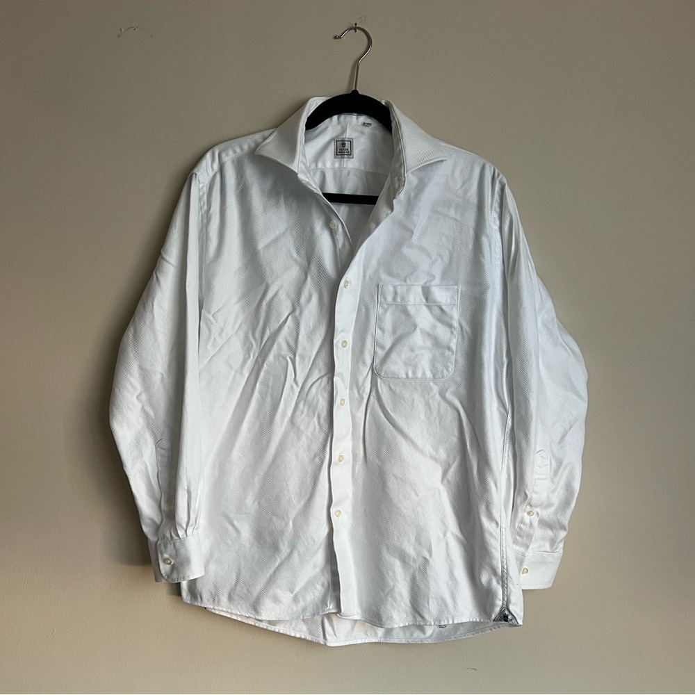 Peter Millar Men's White Button Down Shirt Size 16R